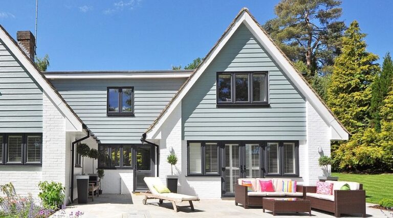 New England Style House and Windows