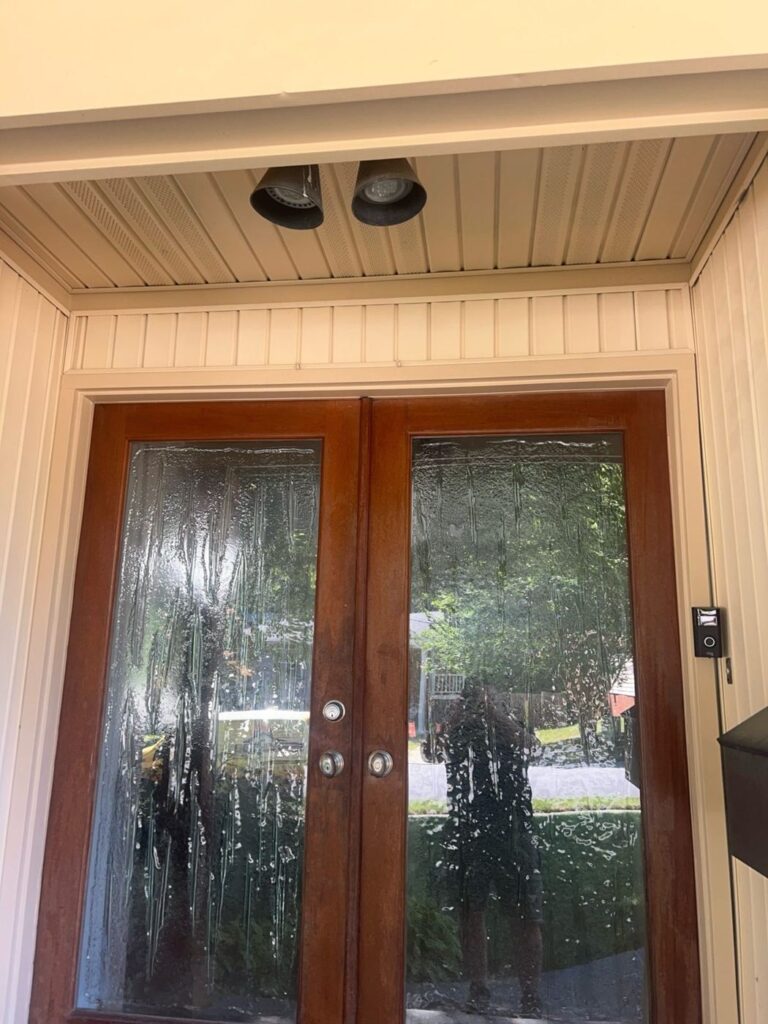 Front entry of a Springfield, VA home before the exterior project