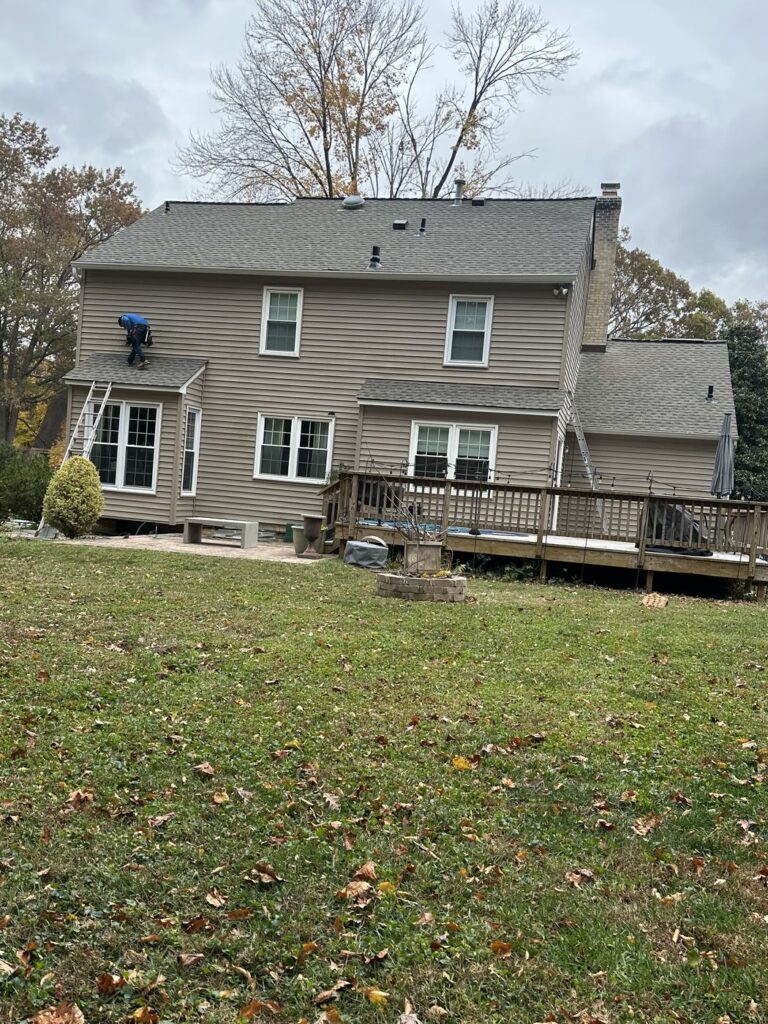 Back of a Burke, VA home with a new GAF Timberline HDZ roof