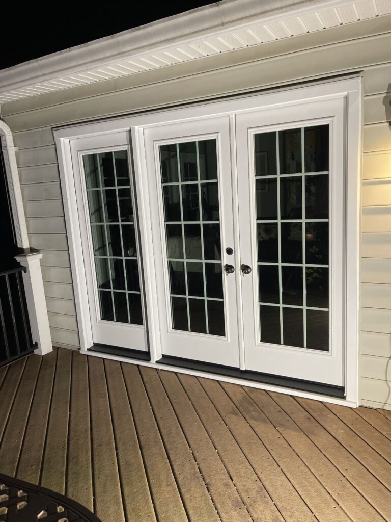 New ProVia French door seen from the deck of a Fairfax Station, VA home