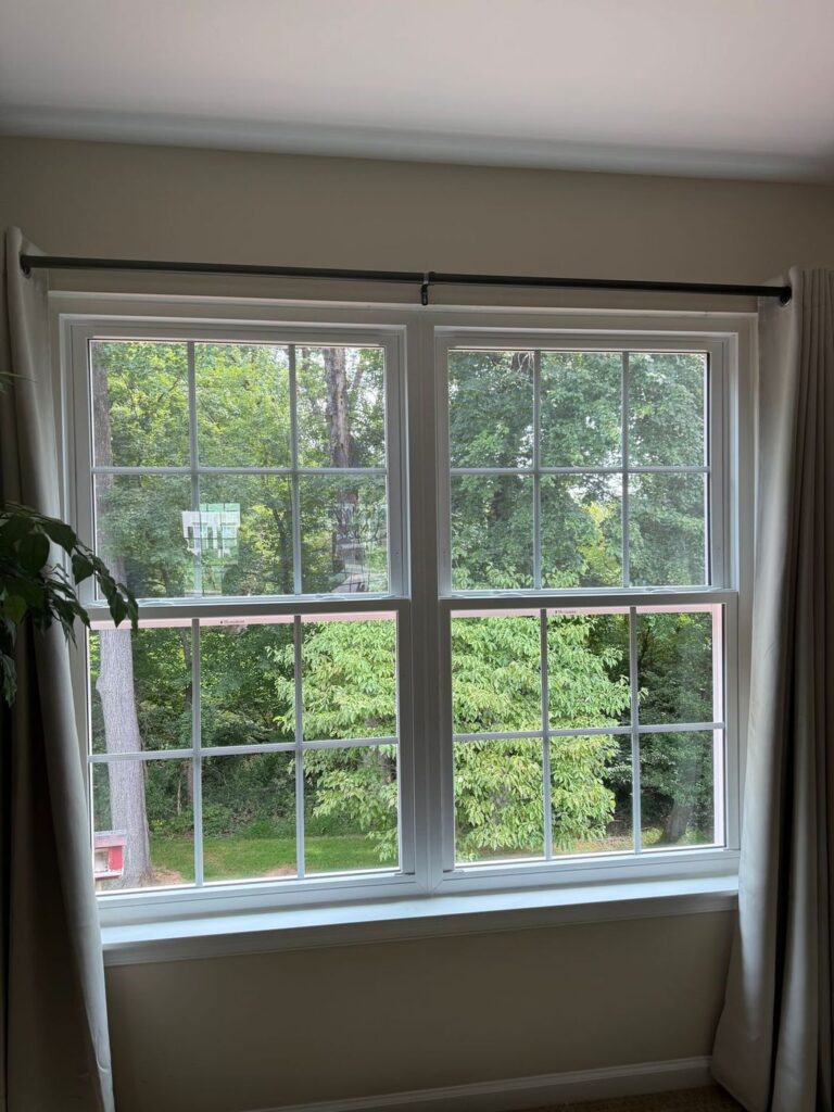 New ProVia double-hung windows with grids in a Manassas, VA home
